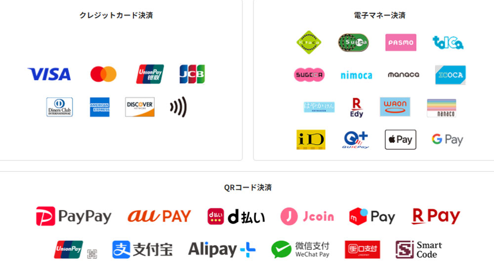 利用可能な電子マネー